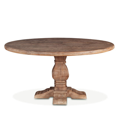 60" Antique Oak Round Dining Table