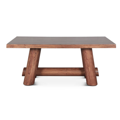 80" Light Vinegar Acacia Wood Gathering Table