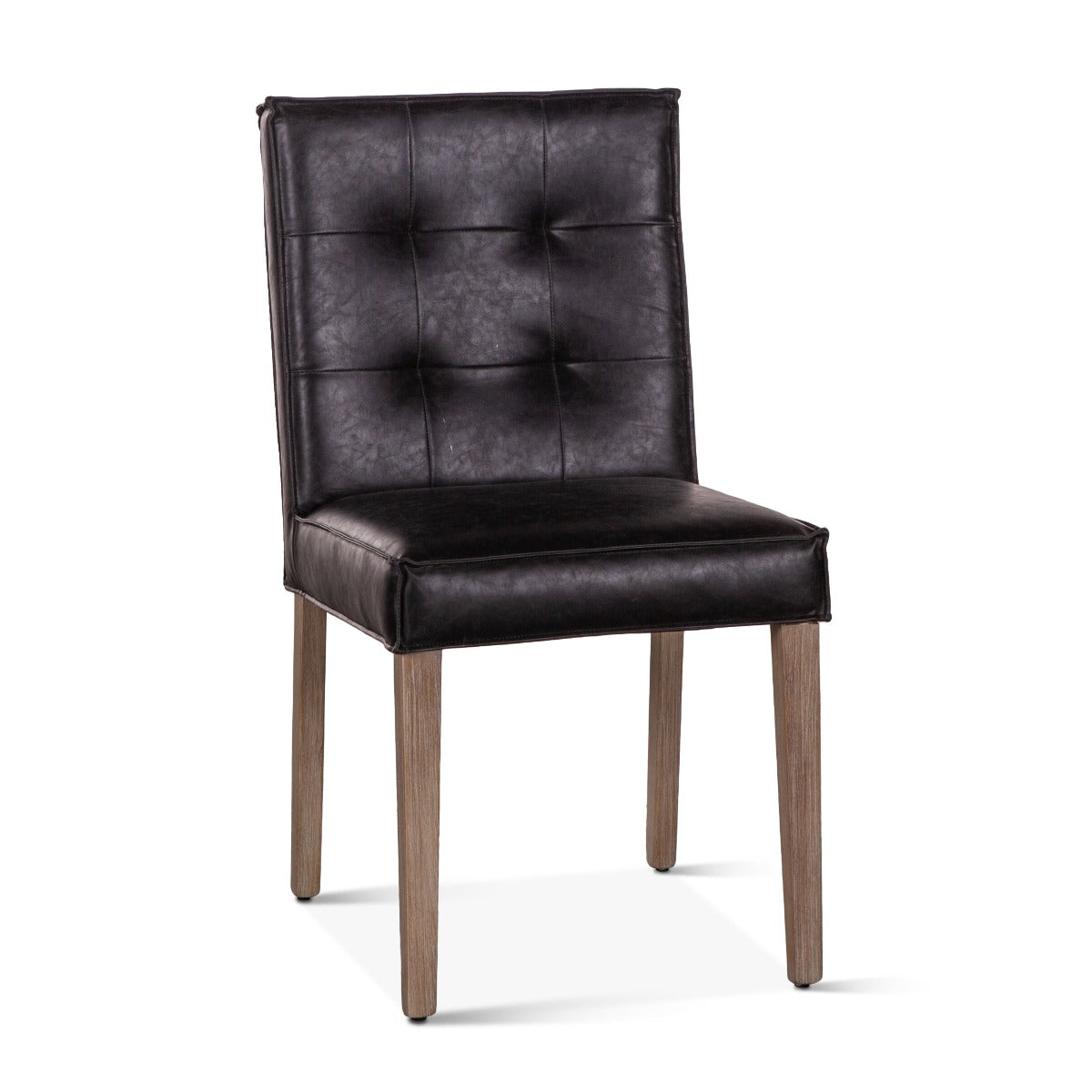 17" Black Eco Leather Dining Chair