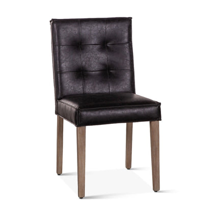 17" Black Eco Leather Dining Chair