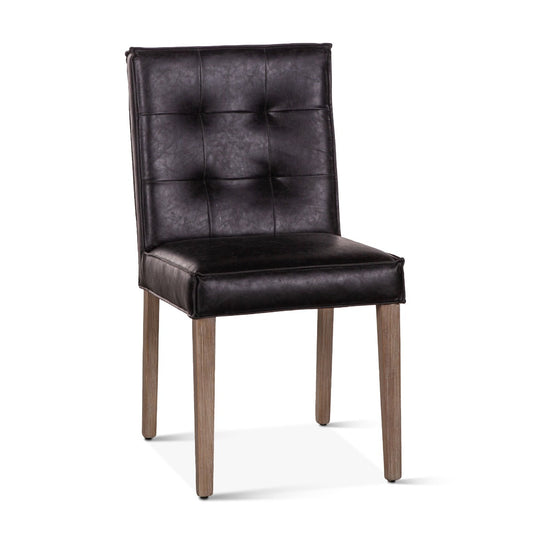 17" Black Eco Leather Dining Chair