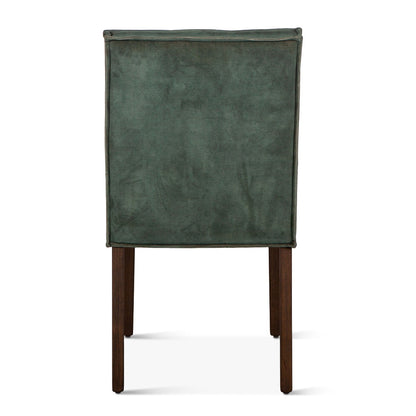 17" Green Velvet Dining Chair