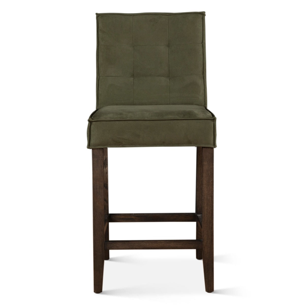 18" Green Eco Suede Counter Chair
