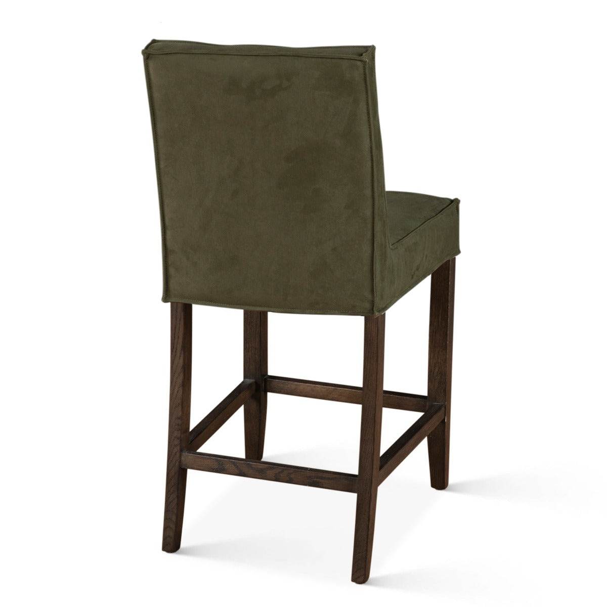 18" Green Eco Suede Counter Chair