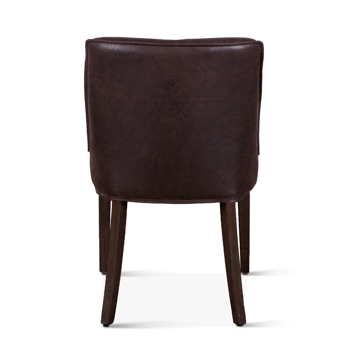 19" Dining Chair in Dark Brown Leather