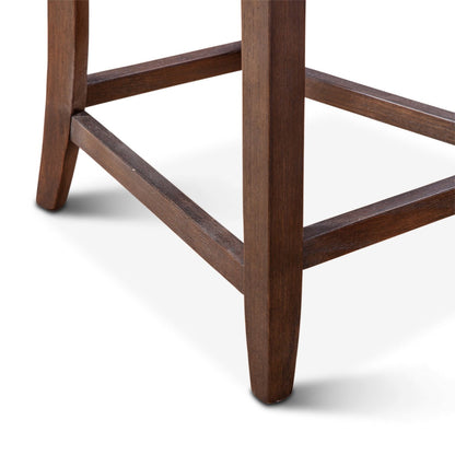 20" Dark Brown Leather Counter Chair