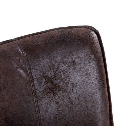 20" Dark Brown Leather Counter Chair