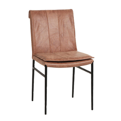17" Dining Chair in Umber Top Grain Leather