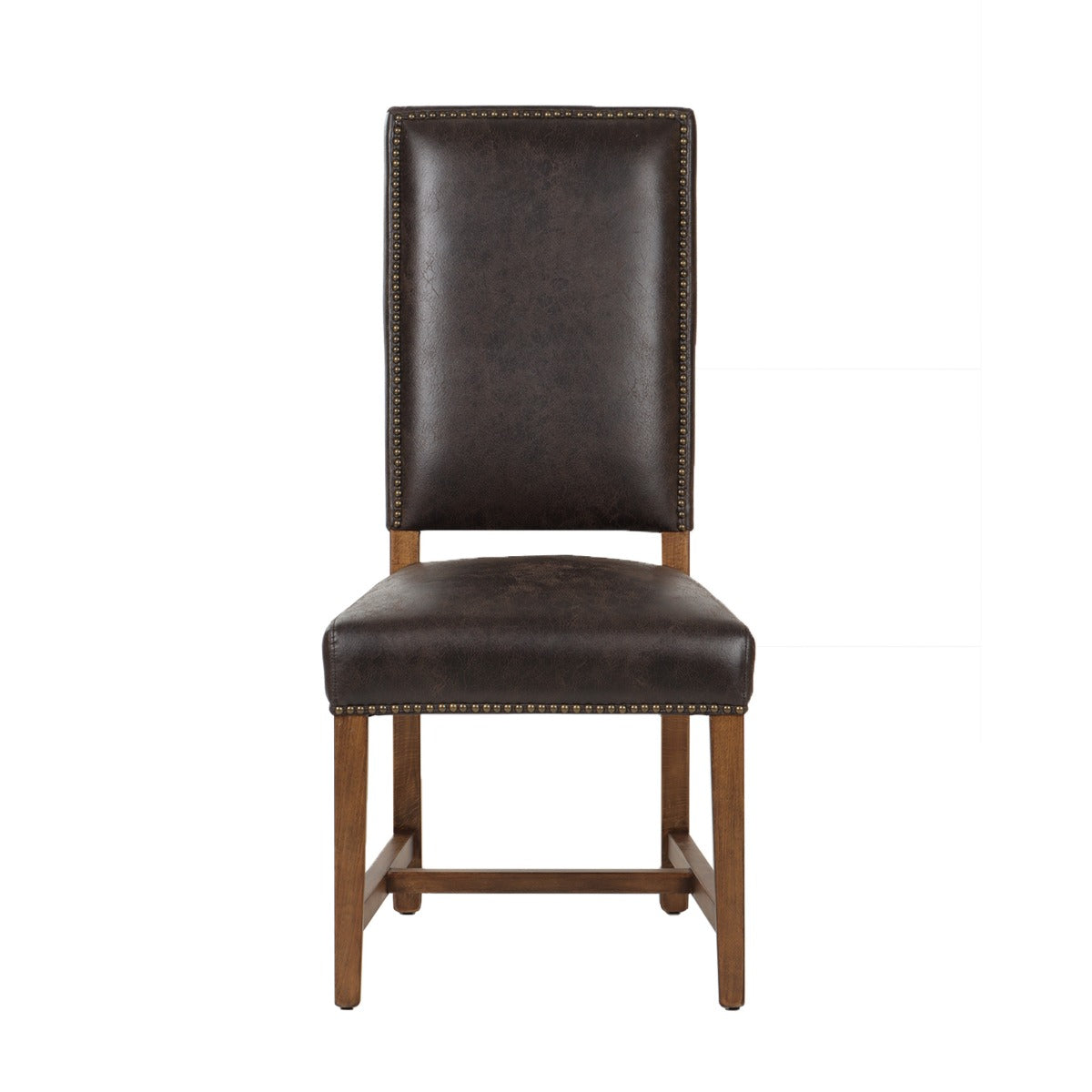 21" Dining Chair in Dark Brown Leather
