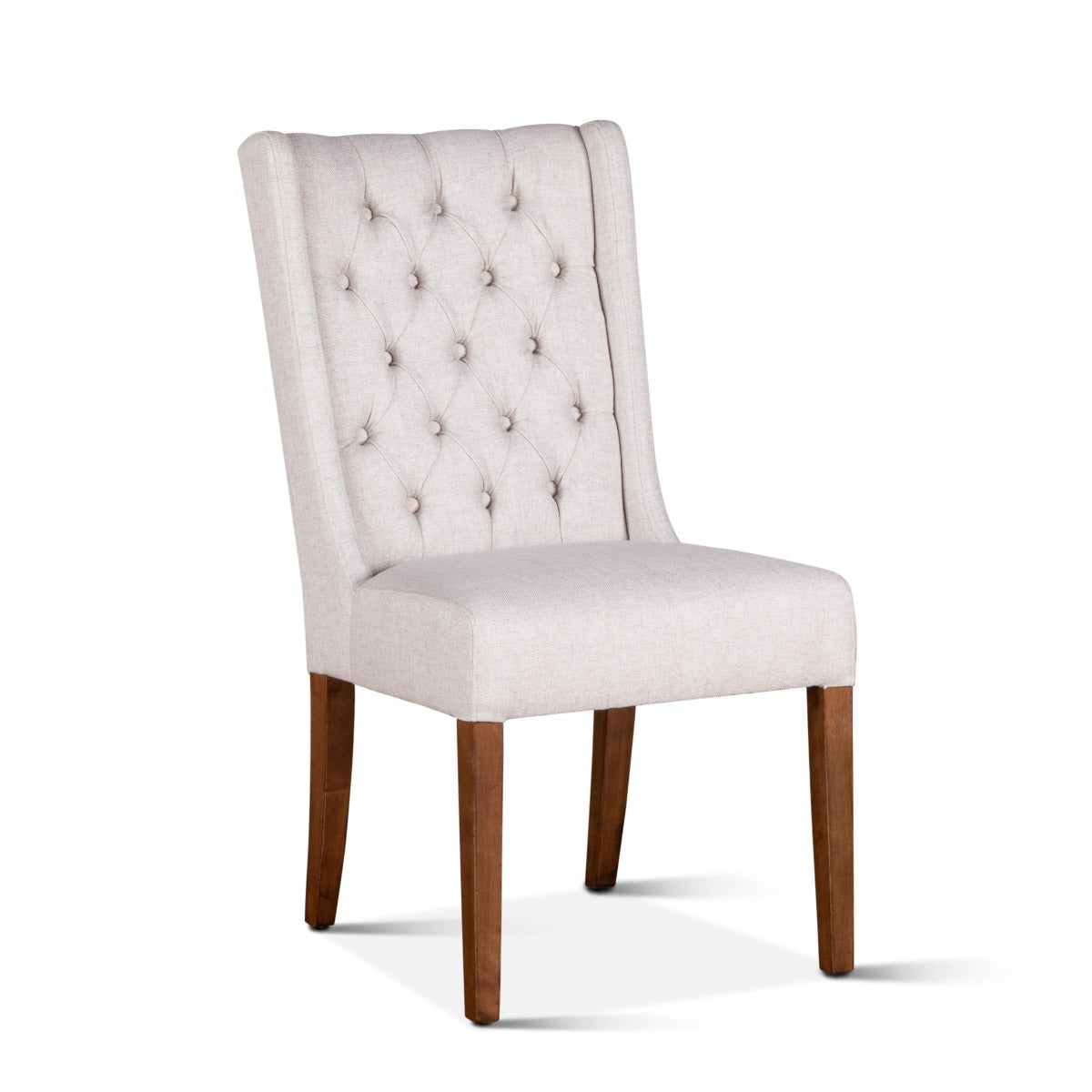 20" Off-White Linen Tufted Dining Chair