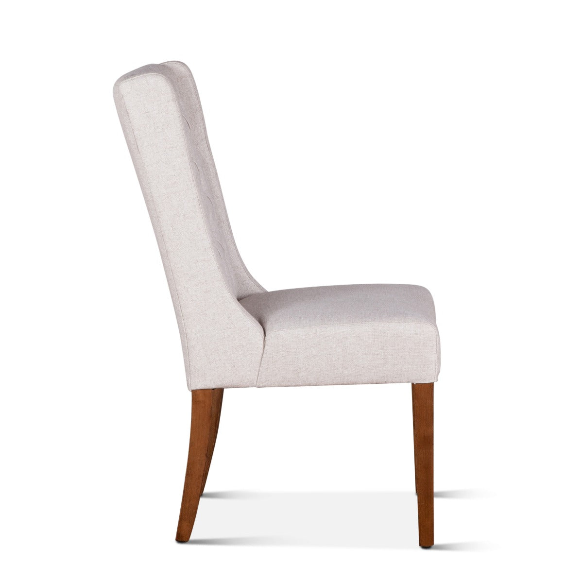 20" Off-White Linen Tufted Dining Chair