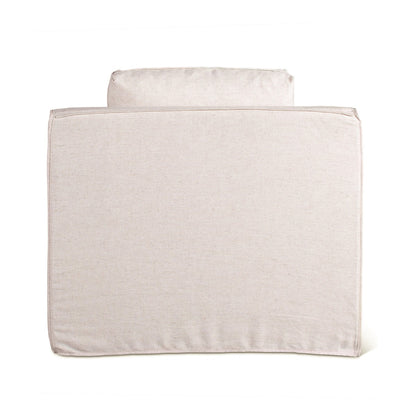 37" White Linen Slipcovered Accent Chair
