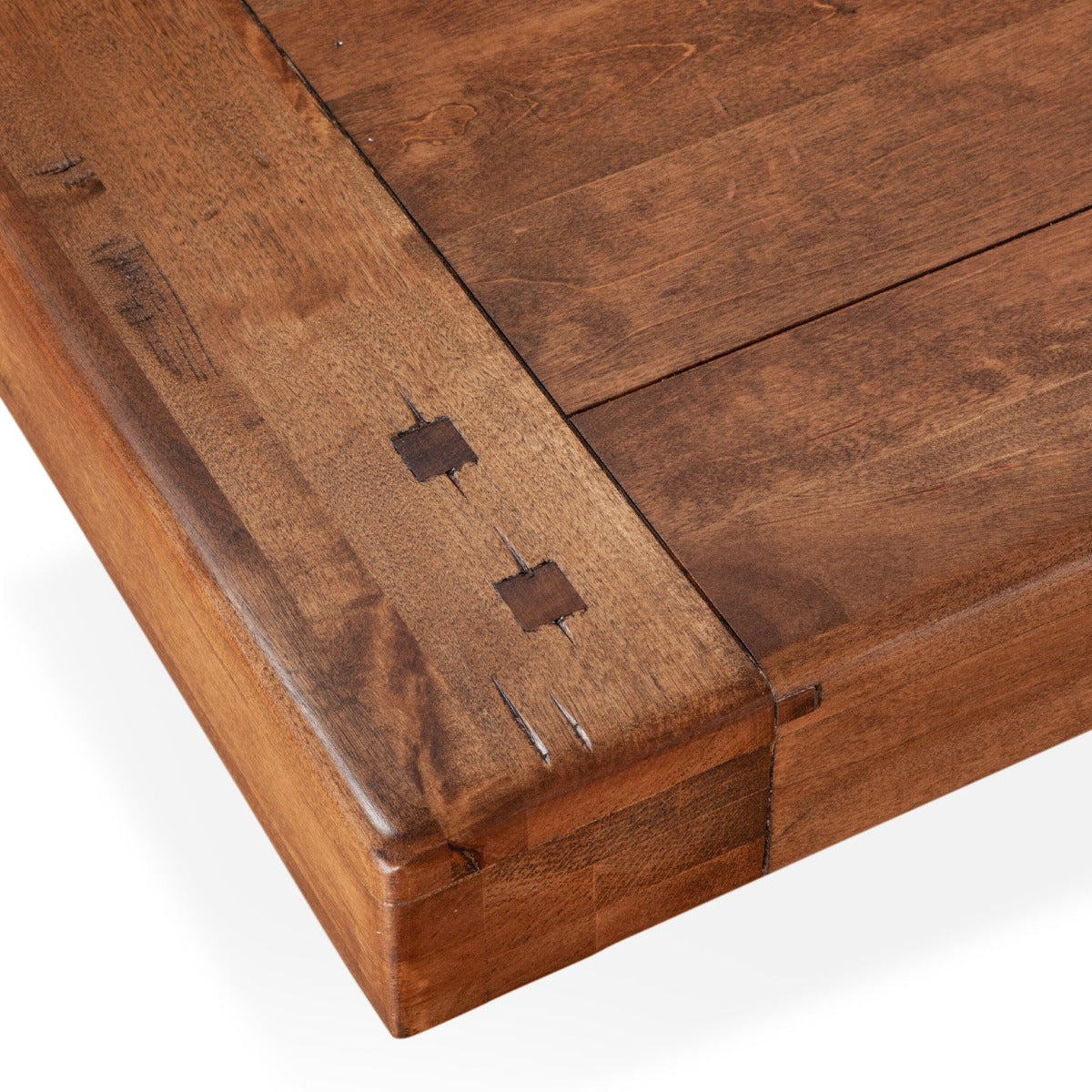 100–144" Earth Birch Wood Extension Dining Table