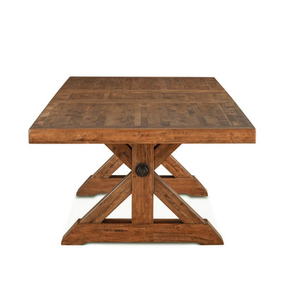 100–144" Earth Birch Wood Extension Dining Table