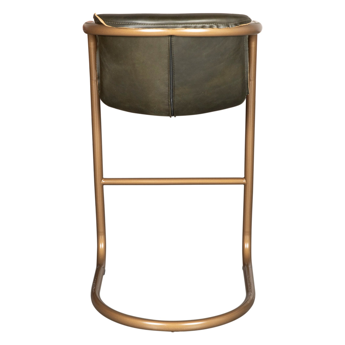 22" Emerald Green Leather Bar Chair