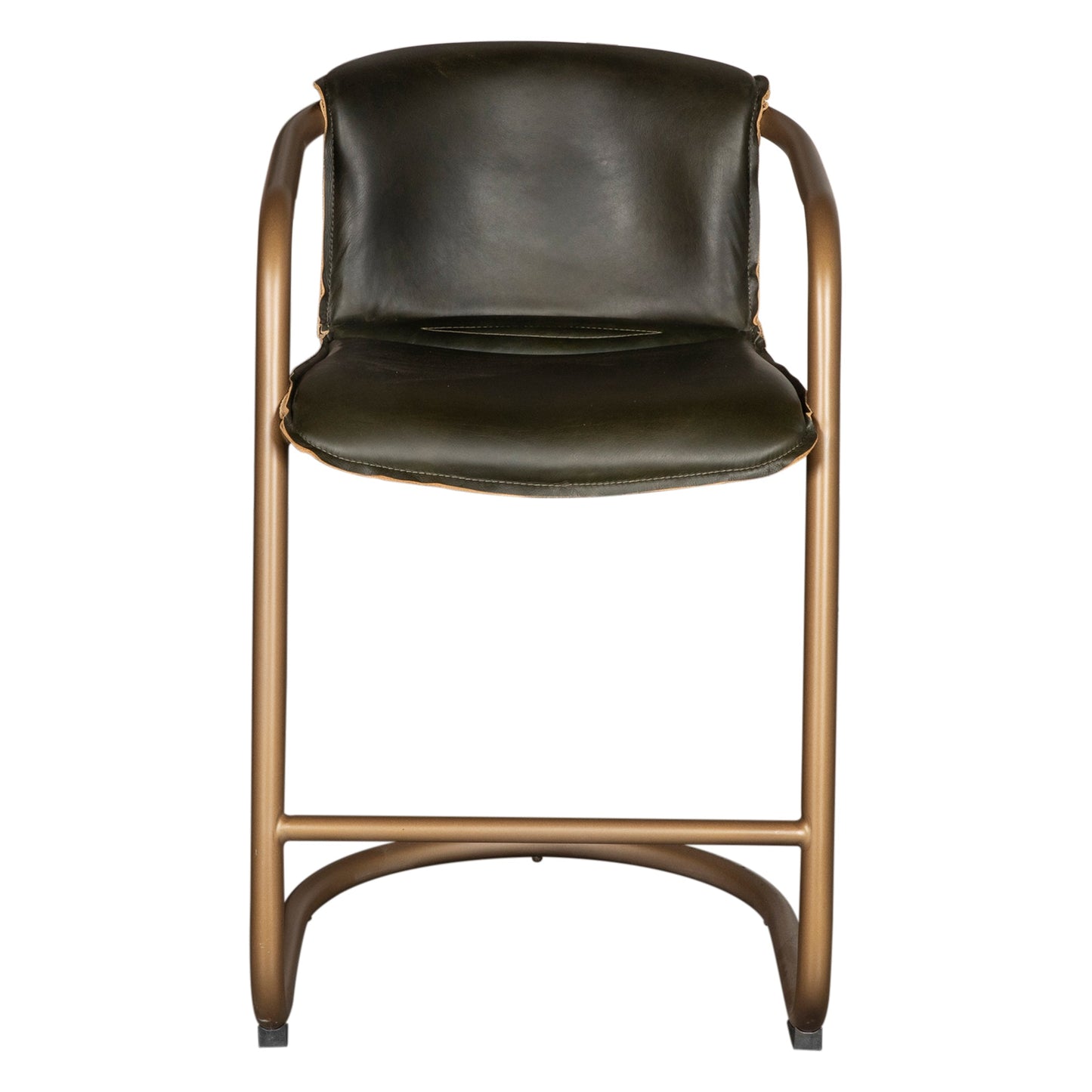 22" Emerald Green Leather Counter Chair