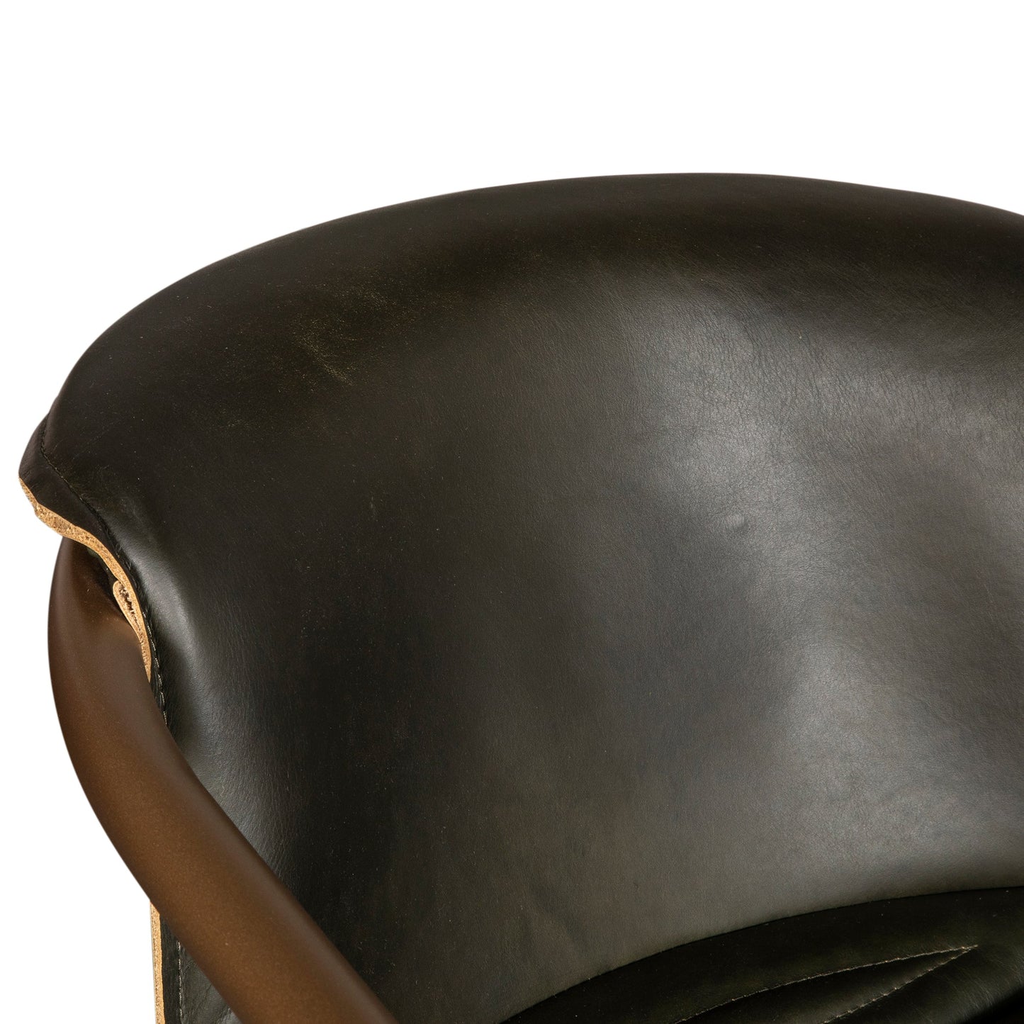22" Emerald Green Leather Counter Chair