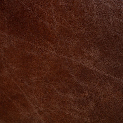 41" Geisha Brown Leather Accent Chair