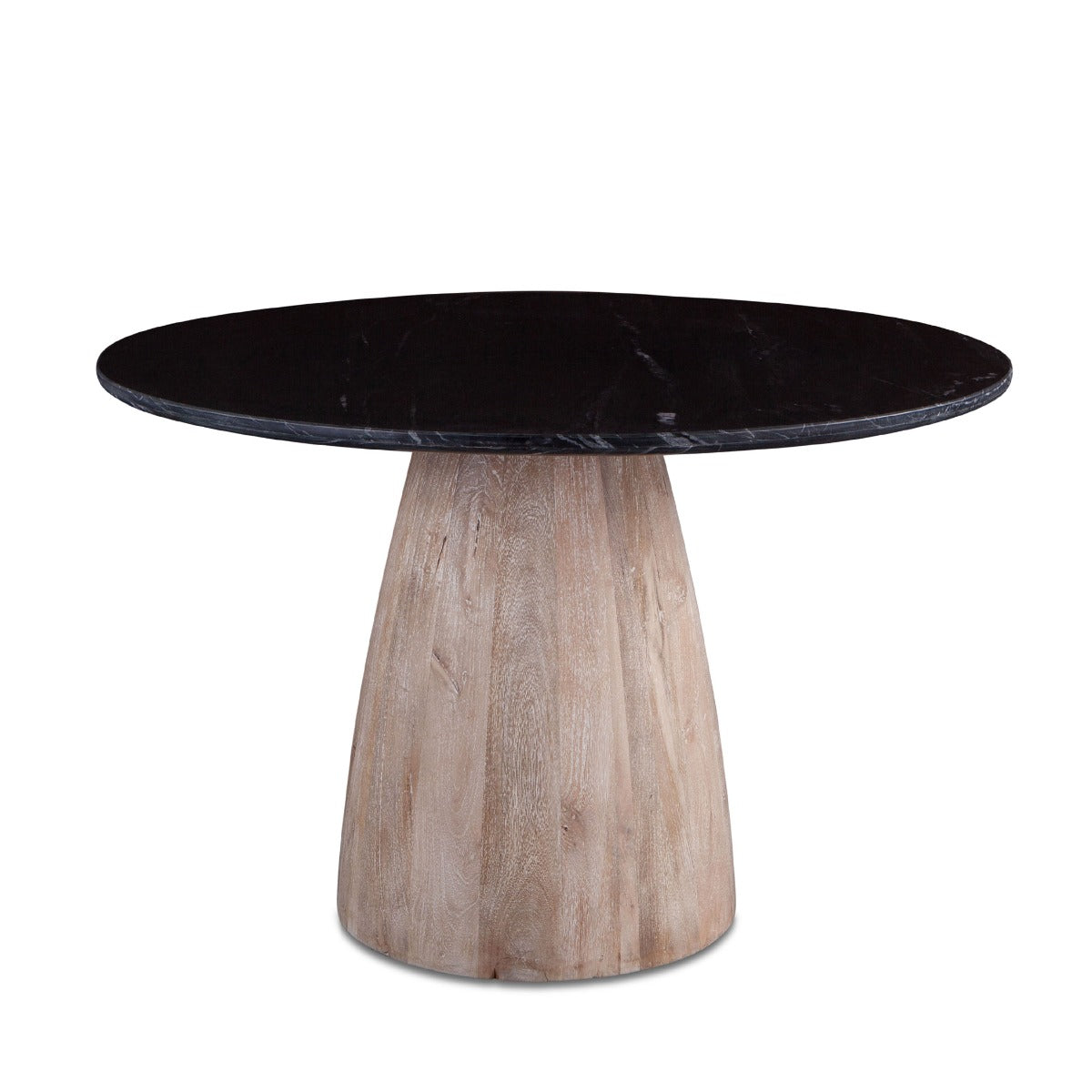 48" Black Marble Round Dining Table