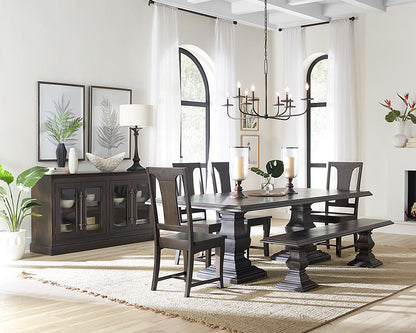 120" Vintage Brown Dining Table