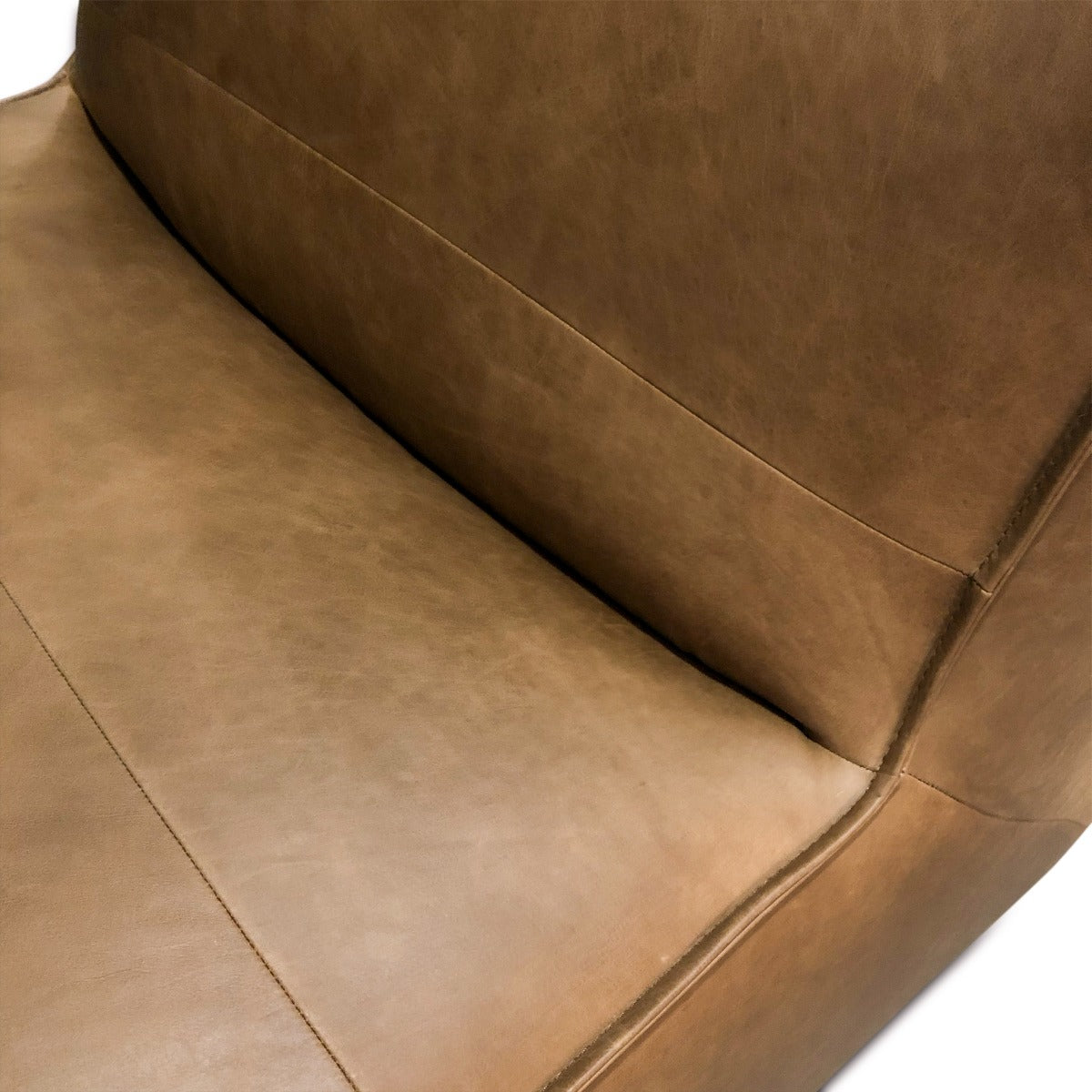 39" Charme Mocha Leather Armless Chair