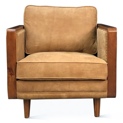 31" Outback Tan Italian Leather Accent Chair