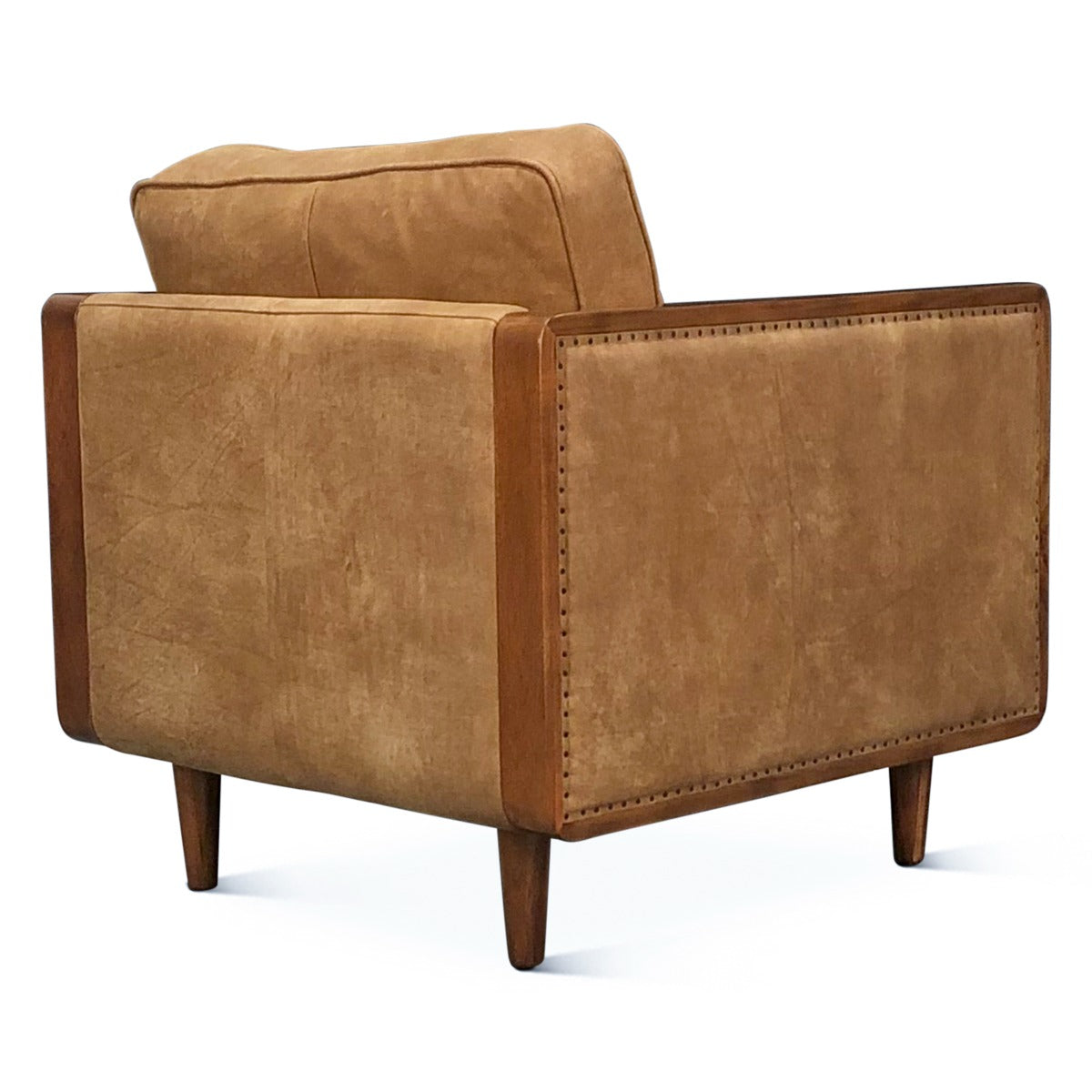31" Outback Tan Italian Leather Accent Chair