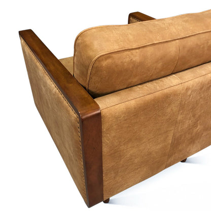 31" Outback Tan Italian Leather Accent Chair