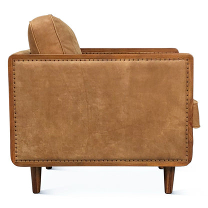 31" Outback Tan Italian Leather Accent Chair