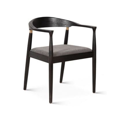 22" Flint Gray Fabric Dining Chair