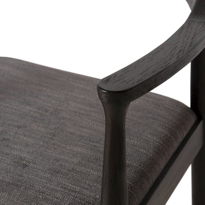 22" Flint Gray Fabric Dining Chair