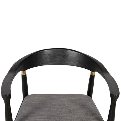 22" Flint Gray Fabric Dining Chair