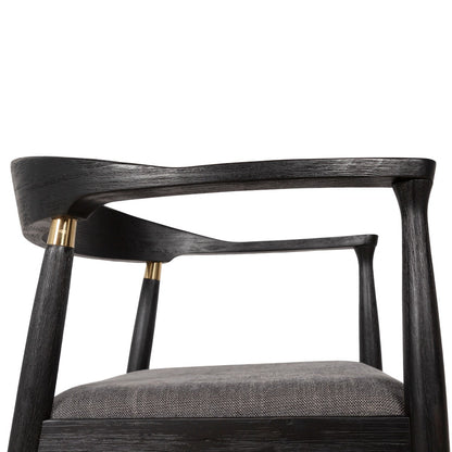 22" Flint Gray Fabric Dining Chair