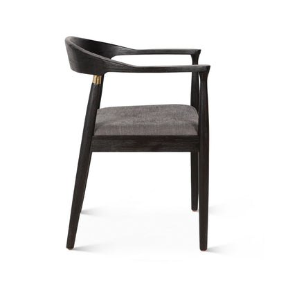 22" Flint Gray Fabric Dining Chair