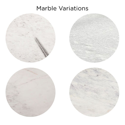 48" White Marble Gathering Table