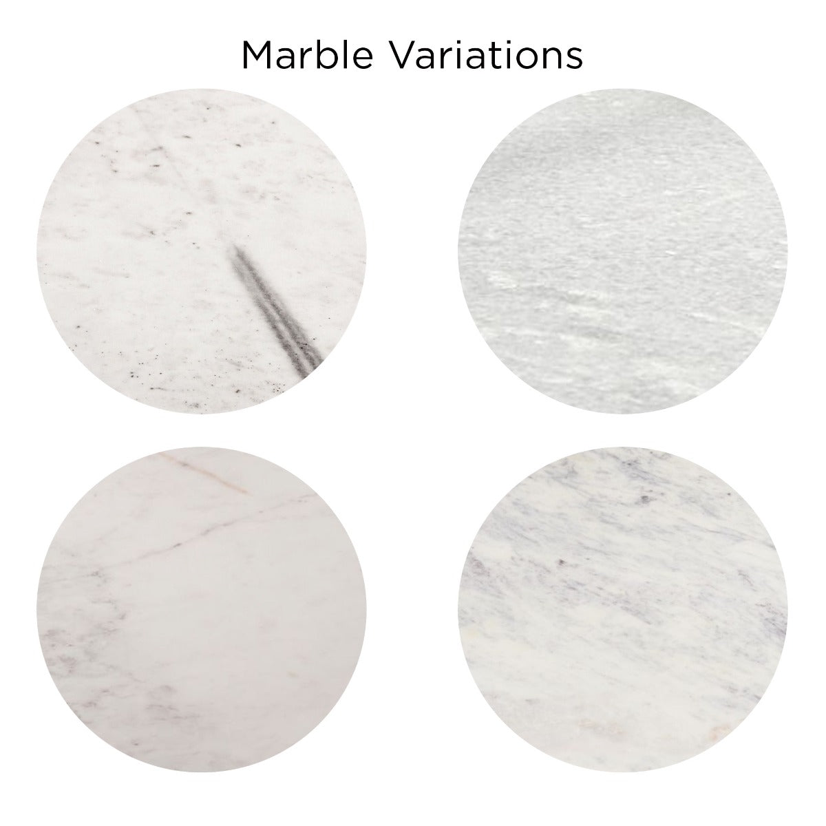 48" White Marble Round Dining Table